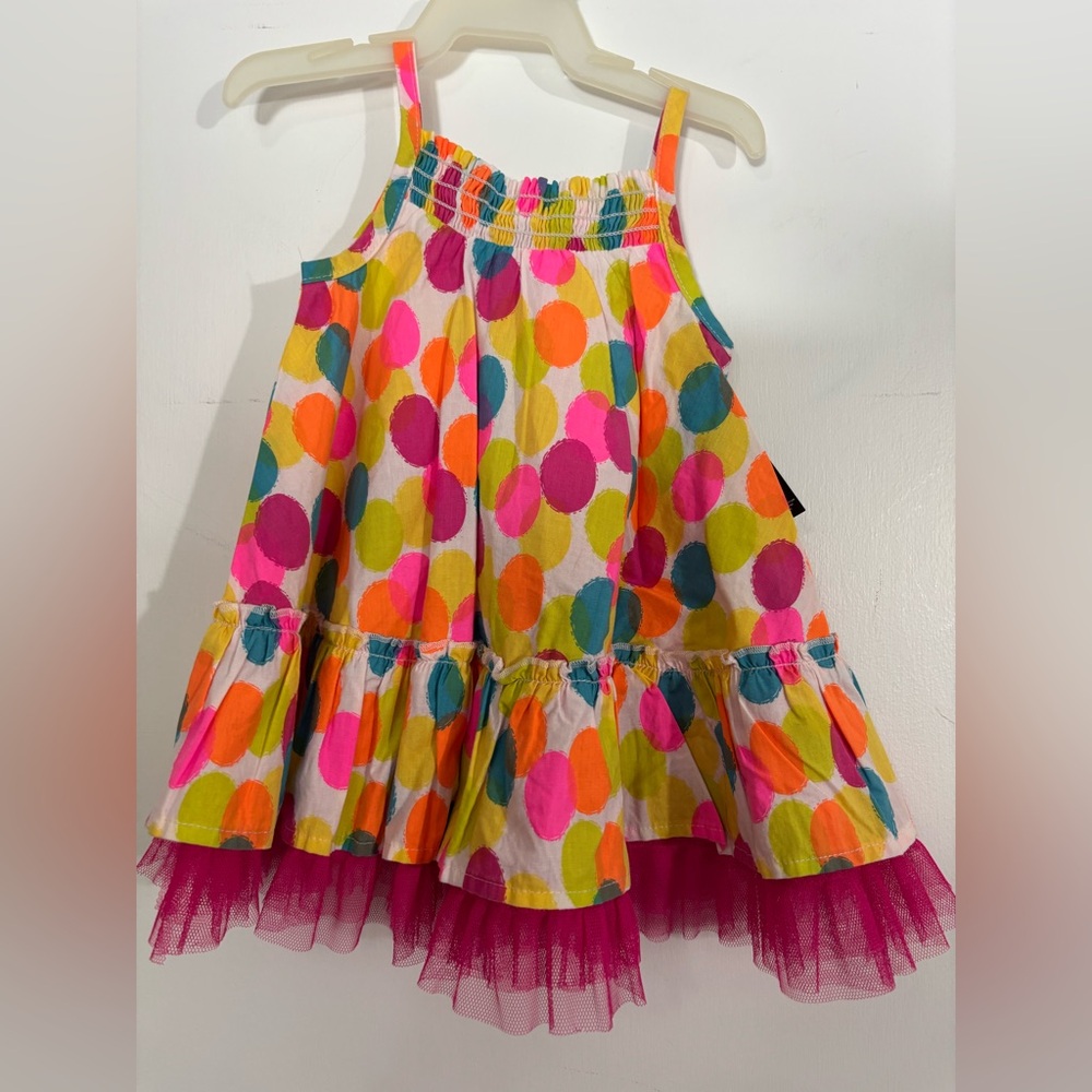 Colorful Polka Dot Dress with Tulle